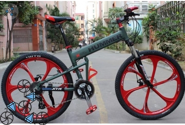 Велосипед HUMMER Green Red складной Велосипед HUMMER Green Red складной